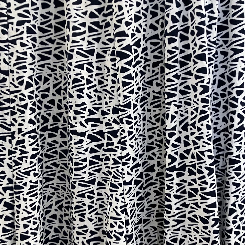 Chic Black and White A-Line Skirt - Picture 3 of 7